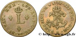 LOUIS XV DIT LE BIEN AIMÉ Double sol de billon 1739 Paris