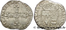 HENRY IV Quart d écu de Béarn 1608 Morlaàs