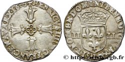HENRI IV LE GRAND Quart d écu, croix feuillue de face 1603 Bayonne