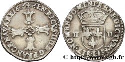 HENRY IV Quart d écu, croix feuillue de face 1606 Bayonne