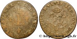 LOUIS XV DIT LE BIEN AIMÉ Double sol de billon 1739 Nantes