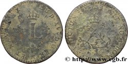 LOUIS XV DIT LE BIEN AIMÉ Double sol de billon 1745 Metz