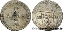 HENRY III Quart d écu, croix de face 1580 La Rochelle
