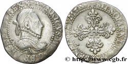 HENRI III Demi-franc au col gaufré 1587 Paris