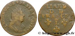 LOUIS XIV LE GRAND OU LE ROI SOLEIL Liard, 3e type, buste âgé 1695 Lille