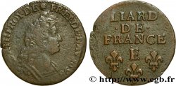 LOUIS XIV LE GRAND OU LE ROI SOLEIL Liard, 3e type, buste âgé 1698 Tours