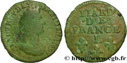 LOUIS XIV LE GRAND OU LE ROI SOLEIL Liard, 3e type, buste âgé 1698 Bayonne