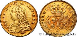 LOUIS XV DIT LE BIEN AIMÉ Demi-louis d or aux écus ovales, buste habillé 1730 Paris