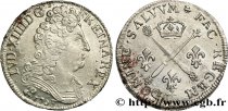 LOUIS XIV LE GRAND OU LE ROI SOLEIL 20 sols aux insignes 1708 Besançon TTB