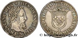 HENRY II Teston à la tête laurée, fabriqué au moulin n.d. Paris, Moulin des Étuves AU