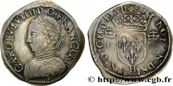 CHARLES IX Demi-teston, 2e type 1567 La Rochelle