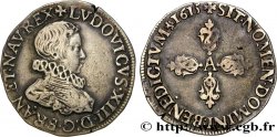 LOUIS XIII  Demi-franc, tête nue enfantine au col fraisé 1615 Paris XF