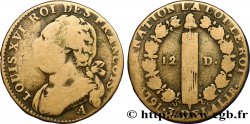 LOUIS XVI (MONARQUE CONSTITUTIONNEL) 12 deniers dit au faisceau , type FRANCOIS 1791 Paris