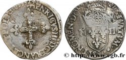 HENRI III Quart d écu, croix de face 1582 Rennes