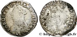 HENRI III. MONNAYAGE AU NOM DE CHARLES IX Teston, 4e type 1575 Bayonne