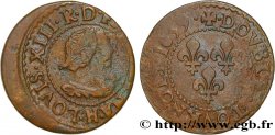 LOUIS XIII Double tournois, type 14 1639 La Rochelle