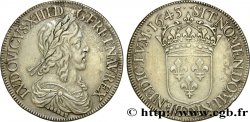 LOUIS XIII  Écu, buste drapé et cuirassé (2e buste de Jean Warin) 1643 Lyon XF/AU