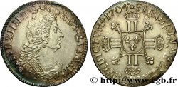 LOUIS XIV  THE SUN KING  Quart d écu aux huit L, 2e type 1704  Rouen AU