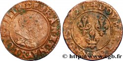 LOUIS XIII LE JUSTE Double tournois, type 8 1627 Saint-André de Villeneuve-lès-Avignon