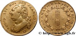 LOUIS XVI 12 deniers dit au faisceau , type FRANCOIS 1792 La Rochelle