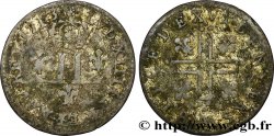 LOUIS XIV LE GRAND OU LE ROI SOLEIL XV deniers aux 2 L couronnées 1713 Metz