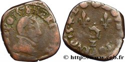 HENRI III Double tournois, 1er type du Dauphiné, légende fautée avec HERI 1578 Grenoble