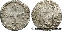 HENRI III Huitième d écu, croix de face 1585 Rennes