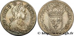 LOUIS XIV THE SUN KING Écu, portrait à la mèche longue 1647 Bordeaux