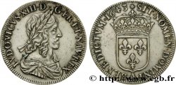 LOUIS XIII  Demi-écu, buste drapé et cuirassé (2e buste de Jean Warin) 1643 Paris, Monnaie de Matignon AU