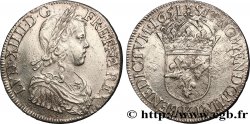 LOUIS XIV LE GRAND OU LE ROI SOLEIL Écu, portrait à la mèche longue 1651 Bordeaux