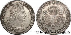 LOUIS XIV  THE SUN KING  Écu aux trois couronnes 1709 Nantes