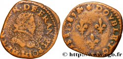 HENRI III Double tournois, 2e type de La Rochelle 1589 La Rochelle