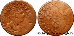 LOUIS XIII Double tournois, type 14 1640 Bordeaux