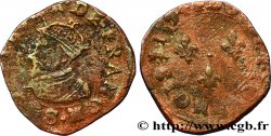 CHARLES X, CARDINAL DE BOURBON Double tournois, type de Troyes 1594 Troyes