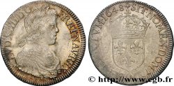 LOUIS XIV THE SUN KING Écu à la mèche longue 1648 Rennes