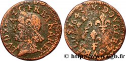 LOUIS XIII Double tournois, type de Warin 1643 Bordeaux