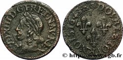 LOUIS XIII LE JUSTE Double tournois, type de Warin 1643 Tours