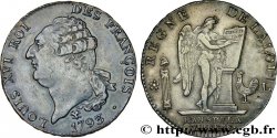 LOUIS XVI Écu dit  au génie , type FRANÇOIS 1793 Bayonne AU