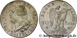LOUIS XVI 30 sols dit  au génie , type FRANÇOIS 1791 Paris AU
