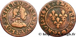 LOUIS XIII Double tournois, buste adolescent, type 1 1618 Saint-André de Villeneuve-lès-Avignon