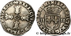 HENRY IV Quart d écu, croix feuillue de face 1604 Bayonne