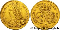 LOUIS XV DIT LE BIEN AIMÉ Demi-louis d or aux écus ovales, buste habillé 1726 Paris
