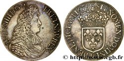 LOUIS XIV  THE SUN KING  Écu, portrait à la cravate courte 1679 Rennes XF/AU