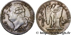 LOUIS XVI Écu dit  au génie , légende FRANÇOIS 1793 Marseille AU
