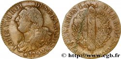 LOUIS XVI 6 deniers dit  au faisceau , type FRANÇOIS 1792 Marseille VF