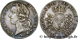 LOUIS XV DIT LE BIEN AIMÉ Cinquième d’écu aux branches d’olivier, tête ceinte d’un bandeau 1741 Paris