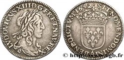 LOUIS XIII LE JUSTE Douzième d écu, buste drapé (1er buste de Jean Warin) 1642 Paris, Monnaie de Matignon
