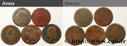 LOUIS XVI Demi-sol dit “à l écu”, lot de 5 ex. n.d. Ateliers divers