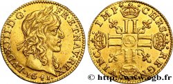 LOUIS XIII LE JUSTE Demi-louis d or aux huit L (effigie de Jean Warin) 1641 Paris