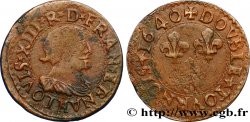 LOUIS XIII Double tournois, 15e type de La Rochelle 1640 La Rochelle